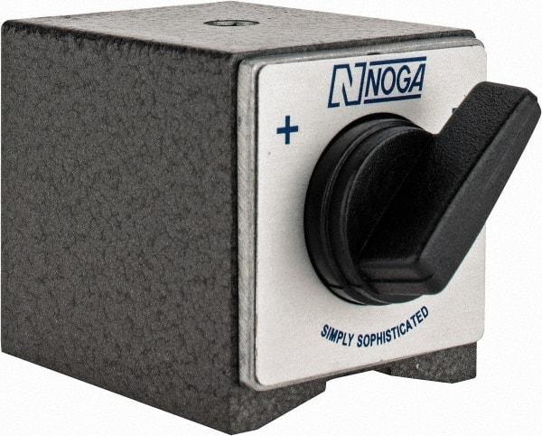 Noga - 60mm Long x 50mm Wide x 55mm High Magnetic Indicator Base with On/Off Switch - 176 Lb Magnetic Pull - Americas Industrial Supply