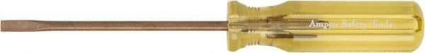 Ampco - 240mm OAL Nonsparking Slotted Screwdriver - 150mm Blade Length, Straight Shank, Acetate Handle - Americas Industrial Supply