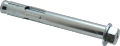 Red Head - 1/2" Diam, 1/2" Drill, 4" OAL, 2-1/4" Min Embedment Sleeve Concrete Anchor - Steel, Zinc-Plated Finish, Hex Nut Head, Hex Drive - Americas Industrial Supply