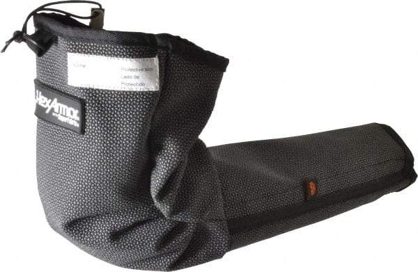 HexArmor - Size M, Gray/Black SuperFabric Cut & Puncture Resistant Sleeve - 19" Long Sleeve, Cut Resistance Level 5, Made with Thumb Hole - Americas Industrial Supply