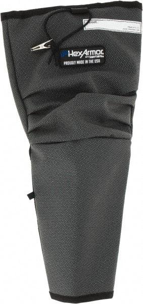 HexArmor - Size XL, Gray/Black SuperFabric Cut & Puncture Resistant Sleeve - 19" Long Sleeve, Cut Resistance Level 5, Made with Thumb Hole - Americas Industrial Supply