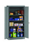 36"W x 24"D x 72"H Storage Cabinet Welded Set Up w/Raised Bottom, 4 Adj Shelves, and built in Shelf Tabs - Americas Industrial Supply
