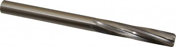 Made in USA - 0.4365" High Speed Steel 6 Flute Chucking Reamer - Spiral Flute, 0.4365" Straight Shank, 1-3/4" Flute Length, 5-1/2" OAL - Americas Industrial Supply