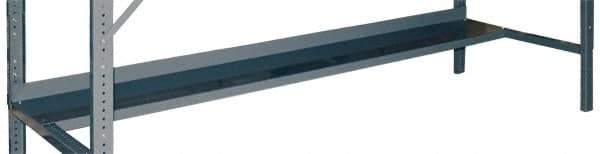 Durham - Steel Straight Edge Workbench & Workstation Shelf - 12" Deep, 1-1/2" High, Use with Durham 120" Folding Leg Workbenches - Americas Industrial Supply