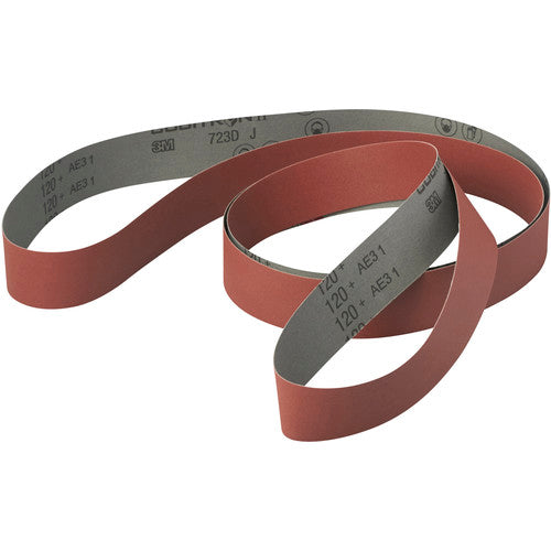3M Cubitron ll Cloth Belt 723D 220+ J-weight 12″ × 110″ Film-lok Full-flex - Exact Industrial Supply