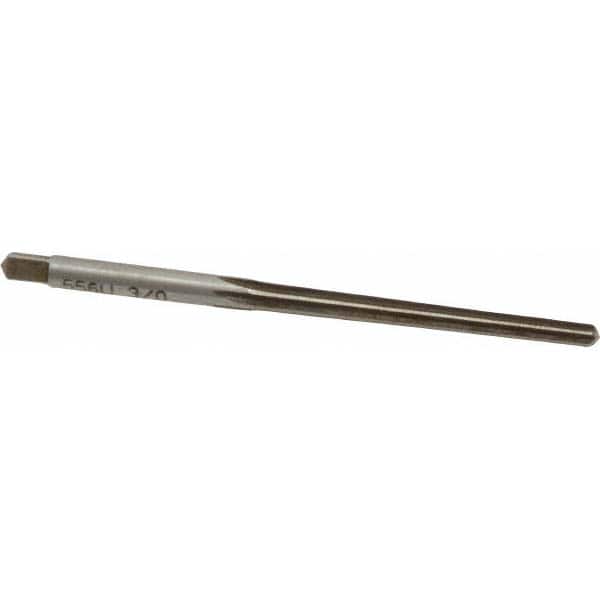 Made in USA - #3/0 Pin, 0.1302" Diam, 0.1029" Small End, 9/64" Diam Straight Shank, 1-5/16" Flute, Taper Pin Reamer - Americas Industrial Supply