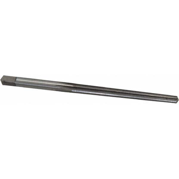 Made in USA - #0 Pin, 0.1638" Diam, 0.1287" Small End, 11/64" Diam Straight Shank, 1-11/16" Flute, Taper Pin Reamer - Americas Industrial Supply