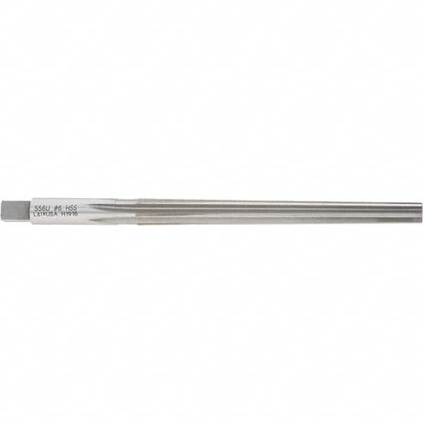 Made in USA - #6 Pin, 0.354" Diam, 0.2773" Small End, 23/64" Diam Straight Shank, 3-11/16" Flute, Taper Pin Reamer - Americas Industrial Supply