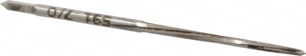 Made in USA - #7/0 Pin, 0.0666" Diam, 0.0497" Small End, 5/64" Diam Straight Shank, 13/16" Flute, Taper Pin Reamer - Americas Industrial Supply