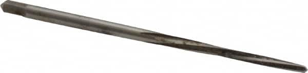 Made in USA - #6/0 Pin, 0.0806" Diam, 0.0611" Small End, 3/32" Diam Straight Shank, 15/16" Flute, Taper Pin Reamer - Americas Industrial Supply