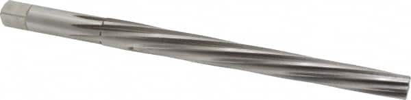 Made in USA - #9 Pin, 0.6066" Diam, 0.4805" Small End, 9/16" Diam Straight Shank, 6-1/16" Flute, Taper Pin Reamer - Americas Industrial Supply