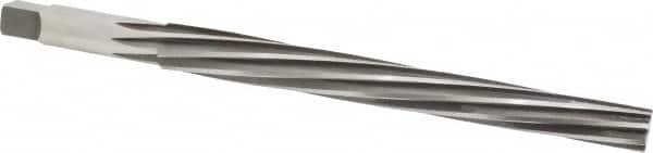 Made in USA - #10 Pin, 0.7216" Diam, 0.5799" Small End, 5/8" Diam Straight Shank, 6-13/16" Flute, Taper Pin Reamer - Americas Industrial Supply