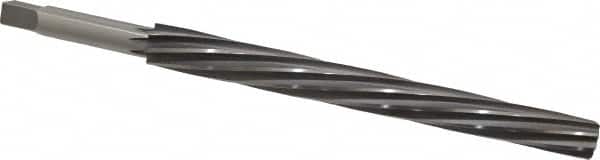 Made in USA - #12 Pin, 1.05" Diam, 0.842" Small End, 3/4" Diam Straight Shank, 10" Flute, Taper Pin Reamer - Americas Industrial Supply