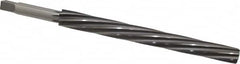 Made in USA - #12 Pin, 1.05" Diam, 0.842" Small End, 3/4" Diam Straight Shank, 10" Flute, Taper Pin Reamer - Americas Industrial Supply