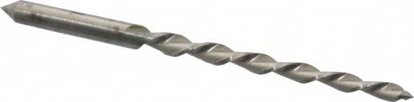 Made in USA - #3/0 Pin, 0.1302" Diam, 0.1029" Small End, 9/64" Diam Straight Shank, 1-5/16" Flute, Taper Pin Reamer - Americas Industrial Supply