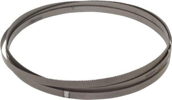 Starrett - 10 to 14 TPI, 12' 10" Long x 1/2" Wide x 0.025" Thick, Welded Band Saw Blade - Bi-Metal, Toothed Edge, Raker Tooth Set, Contour Cutting - Americas Industrial Supply