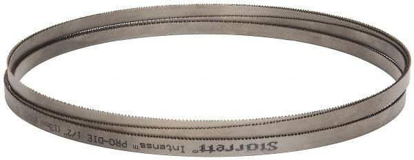 Starrett - 10 to 14 TPI, 16' Long x 1/2" Wide x 0.035" Thick, Welded Band Saw Blade - Bi-Metal, Toothed Edge, Raker Tooth Set, Contour Cutting - Americas Industrial Supply