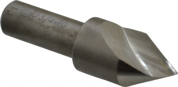 Keo - 3/4" Head Diam, 1/2" Shank Diam, 1 Flute 60° High Speed Steel Countersink - Americas Industrial Supply