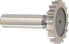 Keo - 1-1/2" Diam x 1/4" Face Width, High Speed Steel, 16 Teeth, Shank Connection Woodruff Keyseat Cutter - Uncoated, 2-1/4" OAL x 1/2" Shank, Straight Teeth, ANSI 812, Old Standard 24 - Americas Industrial Supply