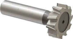 Keo - 1-1/8" Diam x 5/16" Face Width, High Speed Steel, 10 Teeth, Shank Connection Woodruff Keyseat Cutter - Uncoated, 2-5/16" OAL x 1/2" Shank, Staggered Teeth, ANSI 1009, Old Standard C - Americas Industrial Supply