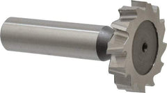 Keo - 1-1/4" Diam x 1/4" Face Width, High Speed Steel, 12 Teeth, Shank Connection Woodruff Keyseat Cutter - Uncoated, 2-1/4" OAL x 1/2" Shank, Staggered Teeth, ANSI 810, Old Standard 21 - Americas Industrial Supply