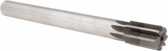 Made in USA - 1-3/16" Diam, 1" Max Diam Straight Shank, 1-3/4" Flute Length, Machine Expansion Reamer - Straight Flute, 11" OAL, Right Hand Cut, 8 Flutes, High Speed Steel, Bright Finish - Americas Industrial Supply