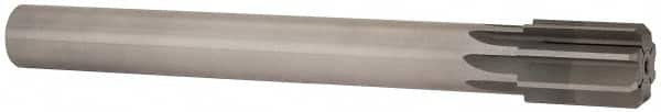 Made in USA - 1-1/2" Diam, 1-1/4" Max Diam Straight Shank, 2-1/8" Flute Length, Machine Expansion Reamer - Straight Flute, 12-1/2" OAL, Right Hand Cut, 8 Flutes, High Speed Steel, Bright Finish - Americas Industrial Supply