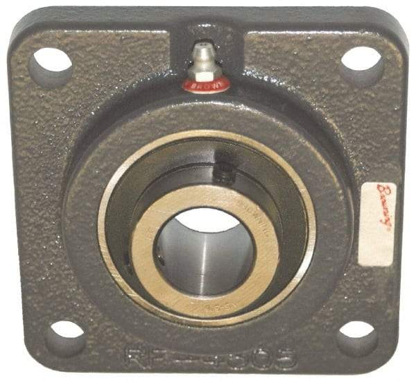 Browning - 2" ID, 6-3/8" OAL x 6-3/8" OAH 4-Bolt Flange - 6,601 Lb Static Cap, 9,752 Lb Dyn Cap, 5-1/8" Btw Mnt Hole Ctrs, Cast Iron - Americas Industrial Supply