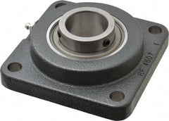Browning - 1-1/2" ID, 5-1/8" OAL x 5-1/8" OAH 4-Bolt Flange - 4,467 Lb Static Cap, 7,340 Lb Dyn Cap, 4" Btw Mnt Hole Ctrs, Cast Iron - Americas Industrial Supply