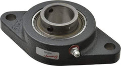 Browning - 1-3/16" ID, 5-9/16" OAL x 3-1/8" OAH 2-Bolt Flange - 2,567 Lb Static Cap, 4,381 Lb Dyn Cap, 4-19/32" Btw Mnt Hole Ctrs, Cast Iron - Americas Industrial Supply