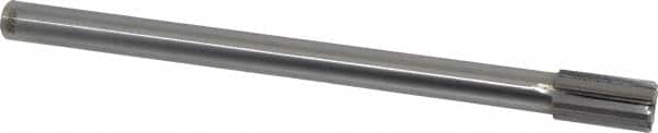 Made in USA - 11/16" Diam, 9/16" Max Diam Straight Shank, 1-1/4" Flute Length, Machine Expansion Reamer - Straight Flute, 9" OAL, Right Hand Cut, 6 Flutes, Carbide-Tipped, Bright Finish - Americas Industrial Supply