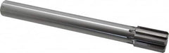 Made in USA - 1-1/2" Diam, 1-1/4" Max Diam Straight Shank, 2-1/8" Flute Length, Machine Expansion Reamer - Straight Flute, 12-1/2" OAL, Right Hand Cut, 8 Flutes, Carbide-Tipped, Bright Finish - Americas Industrial Supply