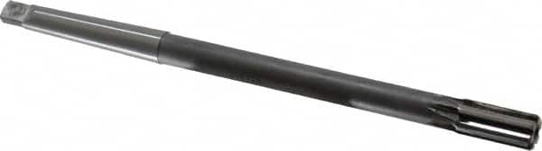 Made in USA - 1/2" Diam, 1MT Morse Taper Shank, 1" Flute Length, Machine Expansion Reamer - Straight Flute, 8" OAL, Right Hand Cut, 6 Flutes, Carbide-Tipped, Bright Finish - Americas Industrial Supply