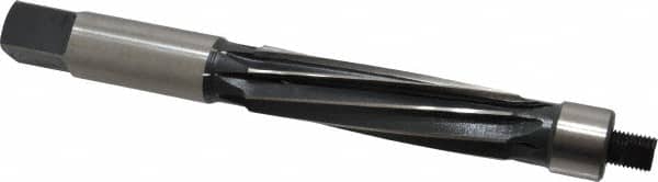 Made in USA - 3/4" Reamer Diam, Straight Shank, 2-11/16" Flute Length, Hand Expansion Reamer - Spiral Flute, 6-9/16" OAL, Left Hand Spiral, Right Hand Cut, 8 Flutes, High Speed Steel - Americas Industrial Supply