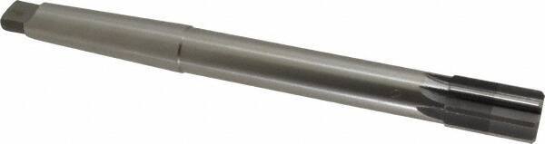 Made in USA - 1" Diam, 7/8" Max Diam 3MT Morse Taper Shank, 1-5/8" Flute Length, Machine Expansion Reamer - Straight Flute, 10-1/2" OAL, Right Hand Cut, 8 Flutes, High Speed Steel, Bright Finish - Americas Industrial Supply