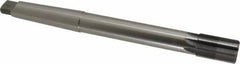 Made in USA - 1" Diam, 7/8" Max Diam 3MT Morse Taper Shank, 1-5/8" Flute Length, Machine Expansion Reamer - Straight Flute, 10-1/2" OAL, Right Hand Cut, 8 Flutes, High Speed Steel, Bright Finish - Americas Industrial Supply
