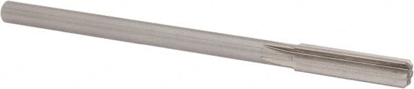 Made in USA - 0.4365" Cobalt 6 Flute Chucking Reamer - Straight Flute, 0.373" Straight Shank, 1-3/4" Flute Length, 7" OAL - Americas Industrial Supply