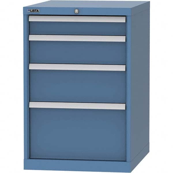 LISTA - 4 Drawer, 99 Compartment Bright Blue Steel Modular Storage Cabinet - Americas Industrial Supply
