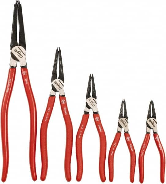 Wiha - 5 Piece Retaining Ring Plier Set - Comes in Box - Americas Industrial Supply