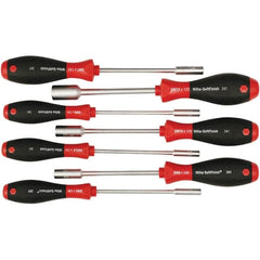 Wiha - 7 Piece, 5 to 13mm Nut Driver Set - Standard Shaft, Cushion Grip Handle - Americas Industrial Supply