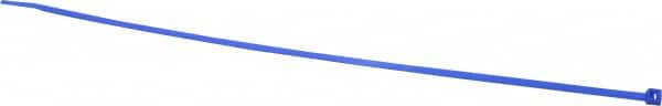 Made in USA - 14-1/4" Long Blue Nylon Standard Cable Tie - 50 Lb Tensile Strength, 1.32mm Thick, 8" Max Bundle Diam - Americas Industrial Supply