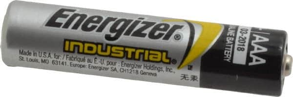 Ability One - Size AAA, Alkaline, Standard Battery - 1.5 Volts, Button Tab Terminal - Americas Industrial Supply