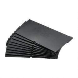Quantum Storage - 6.6" Wide x 4" High, Black Bin Divider - Use with Quantum Storage Systems - Shelf Bin QSB102, 104, 106 - Americas Industrial Supply