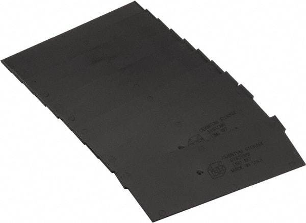 Quantum Storage - 8.4" Wide x 4" High, Black Bin Divider - Use with Quantum Storage Systems - QSB107, 108, 114 - Americas Industrial Supply