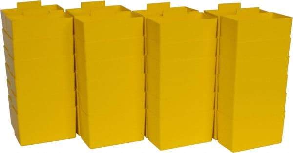 Quantum Storage - 2.8" Wide x 3" High, Yellow Bin Cup - Use with Quantum Storage Systems - Shelf Bin - Americas Industrial Supply