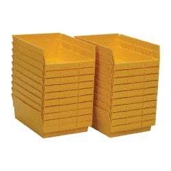 Quantum Storage - 50 Lb. Load Capacity, 11-5/8" Deep, Yellow Polypropylene Hopper Shelf Bin - 4" High x 8-3/8" Wide x 11-5/8" Long - Americas Industrial Supply