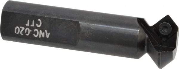 Cutting Tool Technologies - 45° Lead Angle, 1" Max Cut Diam, 0.54" Min Cut Diam, 0.22" Max Depth of Cut, Indexable Chamfer and Angle End Mill - 1 Insert, SPEH 322 Insert Style, 3" Overall Length, Straight Shank - Americas Industrial Supply