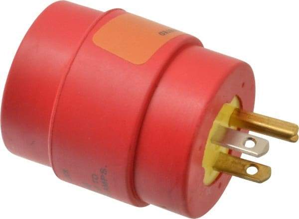 Woodhead Electrical - 1 Outlet, 125 VAC, 15 Amp, Red/Yellow, Single Outlet Adapter - 5-15, L5-20 NEMA Configuration, CSA Certified, CSA File LR6837, UL File E10176 - Americas Industrial Supply