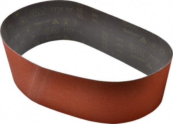 3M - 6" Wide x 48" OAL, 50 Grit, Ceramic Abrasive Belt - Ceramic, Coarse, Coated, YF Weighted Cloth Backing, Wet/Dry, Series 777F - Americas Industrial Supply