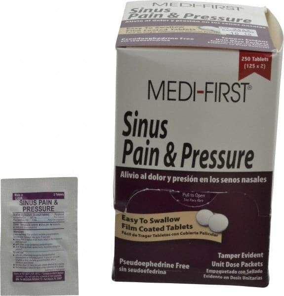 Medique - Medi-First Sinus Pain & Pressure Tablets - Sinus Relief - Americas Industrial Supply